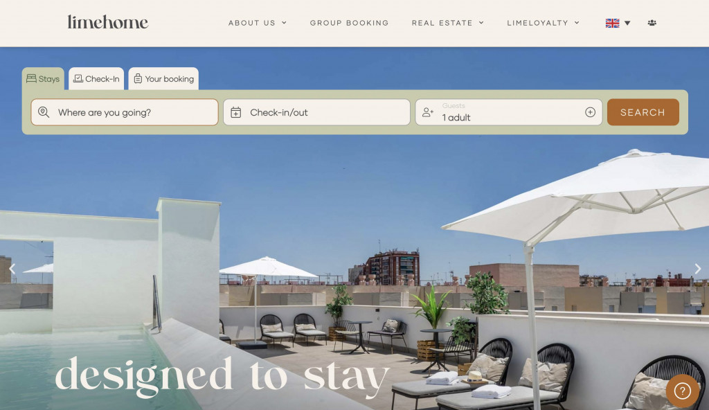 limehome colors website design