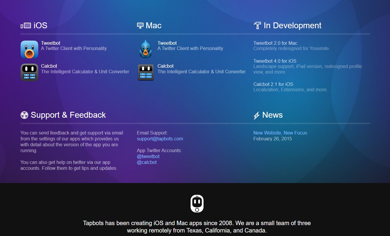 footer example for website