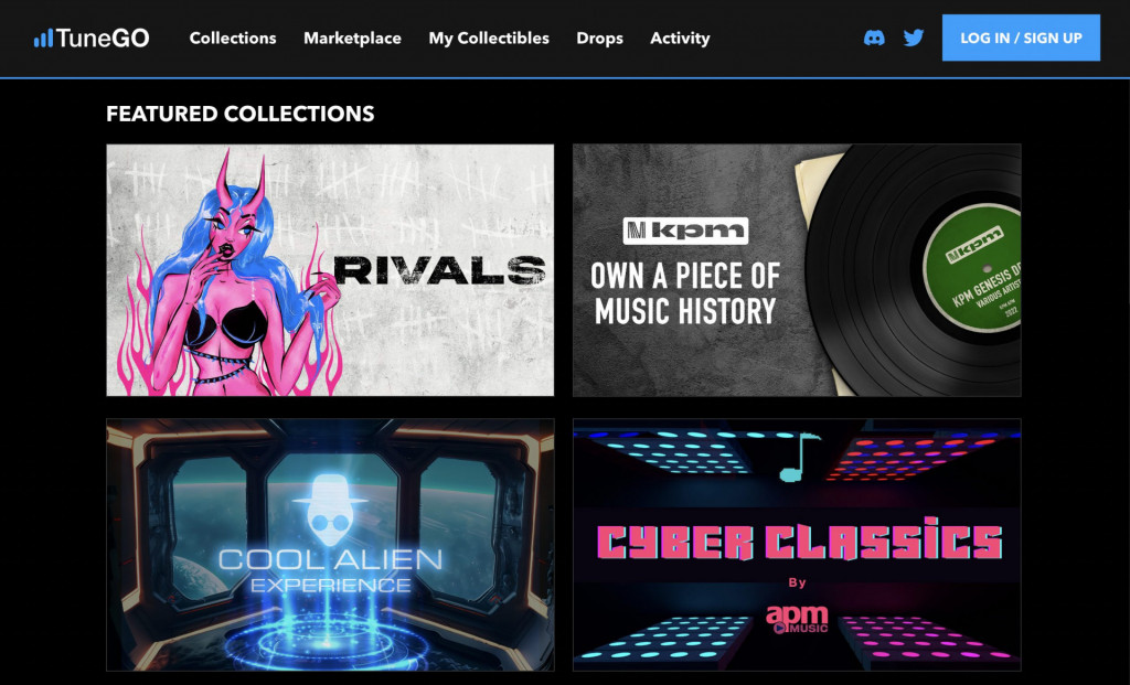 tunego dark mode web design